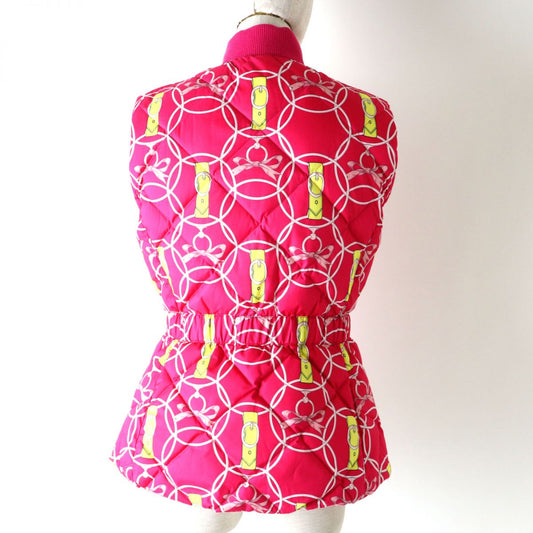 HERMES Best Main: 100% polyester, part: 82% virgin wool, part: 14% polyamide (nylon), part: 4% elastane (polyurethane), part: 57% rayon, 43% polyester Fusha pink<br>La Promenade du Matin/Morning Walk Women 36 Used