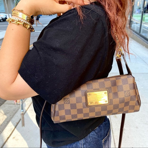 LOUIS VUITTON Damier Ebène Eva two-way bag