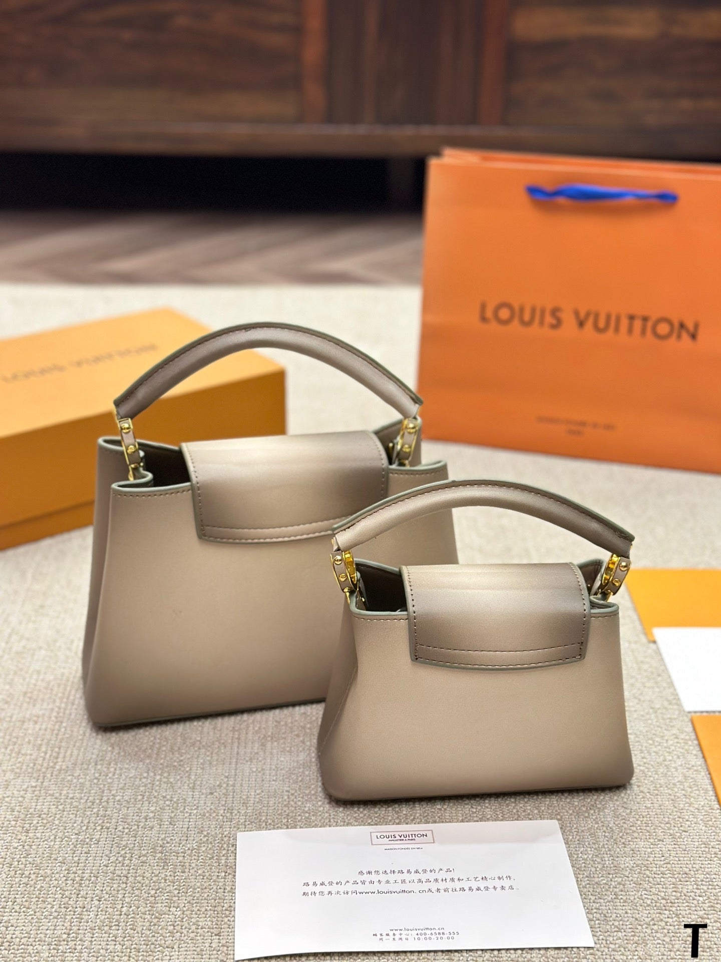 Louis Vuitton Capucines Handbag( 27cm snd 20cm)