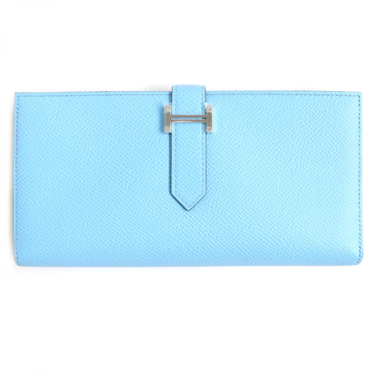 HERMES Long Wallet Purse Main�FEpsom Celeste x Verjade mens Used