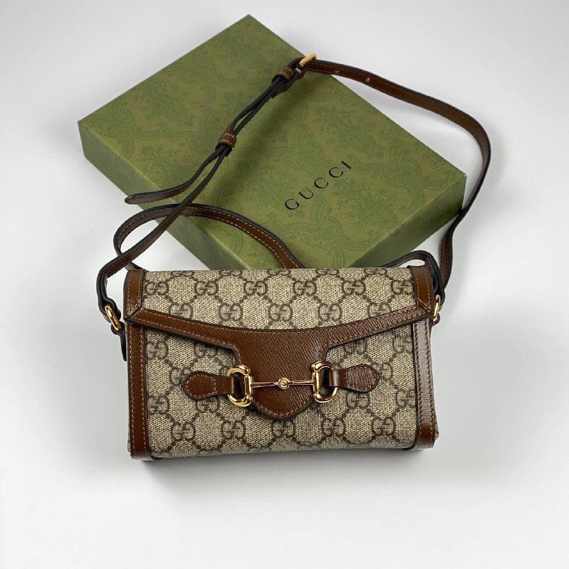 Gucci Horsebit 1955 mini bag GG Supreme canvas