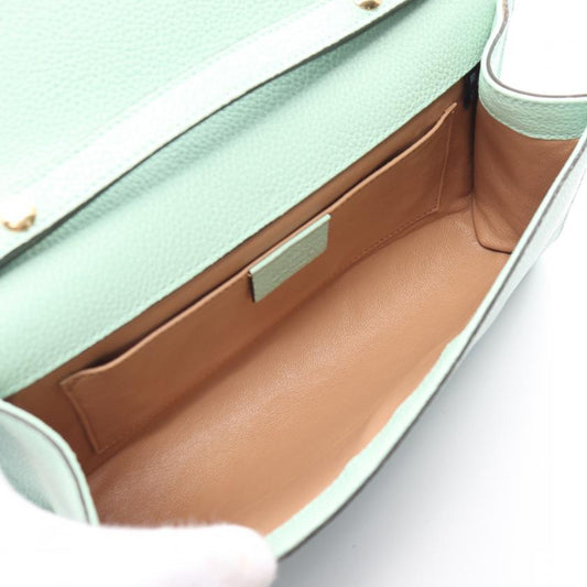 Gucci Zumi Handbag Leather Turquoise Blue 2way