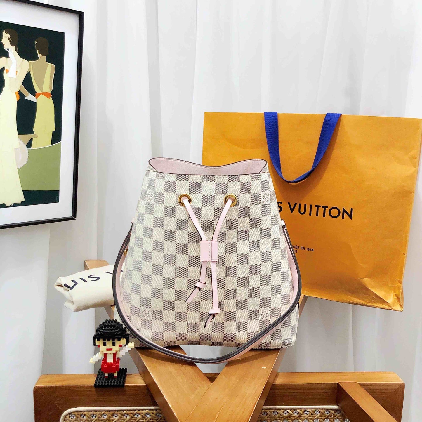 Louis Vuitton Damier Azur Noe Bucket Bag