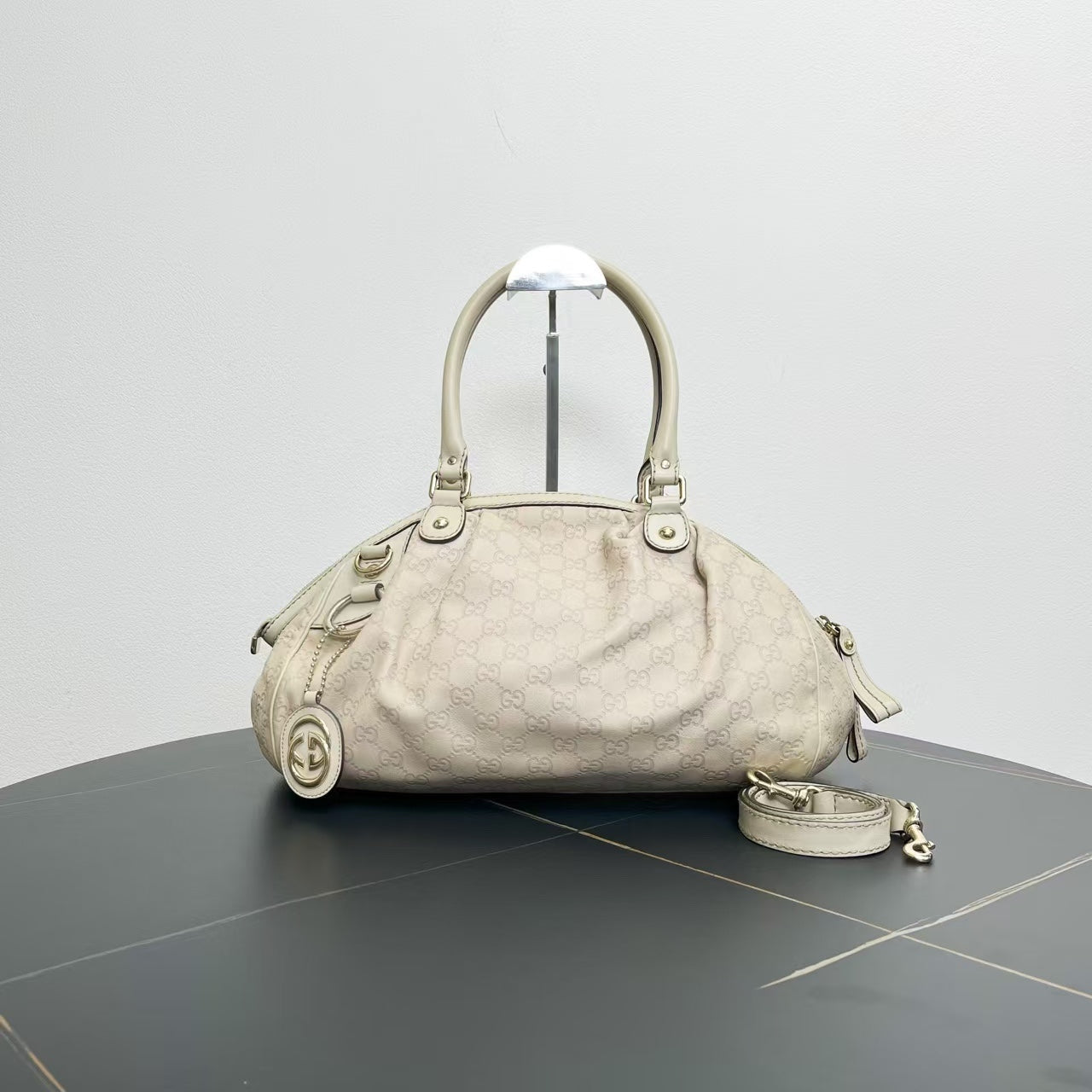 Gucci Beige Preloved Tote Bag with GG Pattern