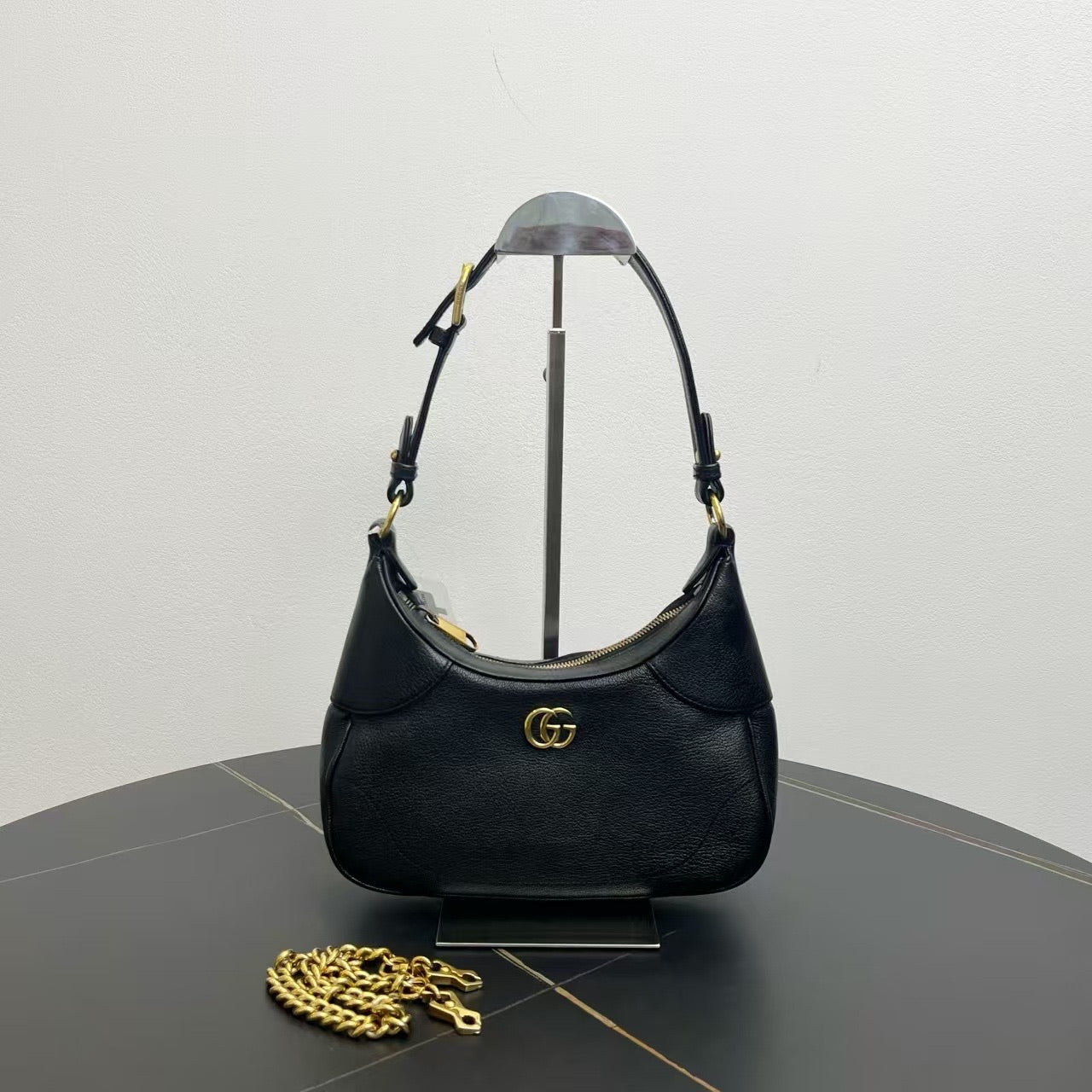 Gucci GG Marmont Black Leather Underarm Shoulder Bag
