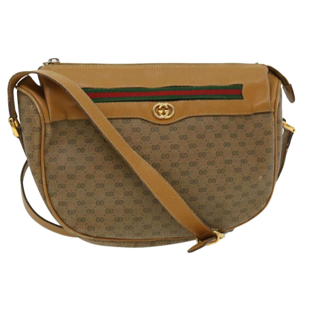 GUCCI Micro GG Canvas Shoulder Bag Brown 001580918 rd2931