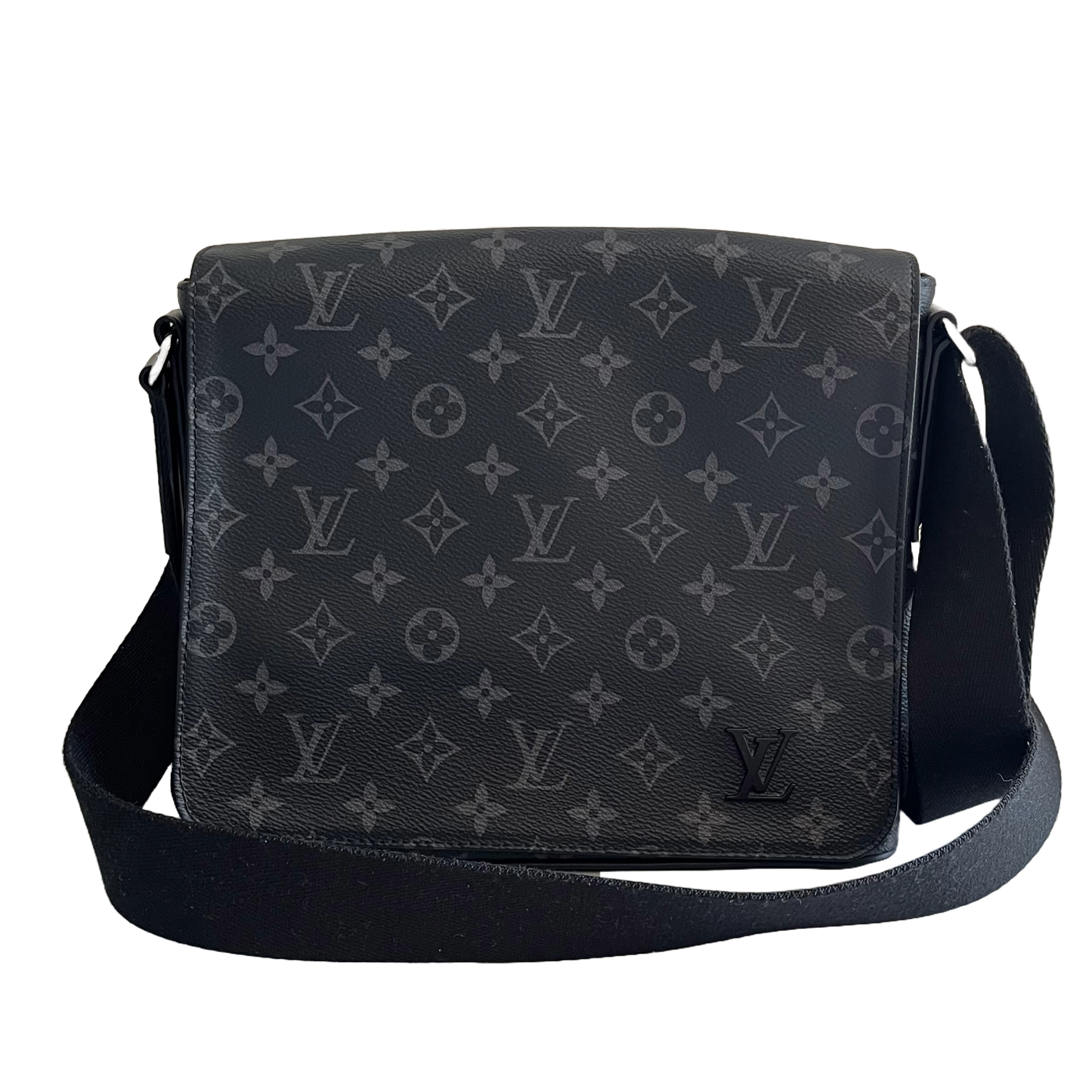 Louis Vuitton District PM Messenger, Monogram Eclipse Noir