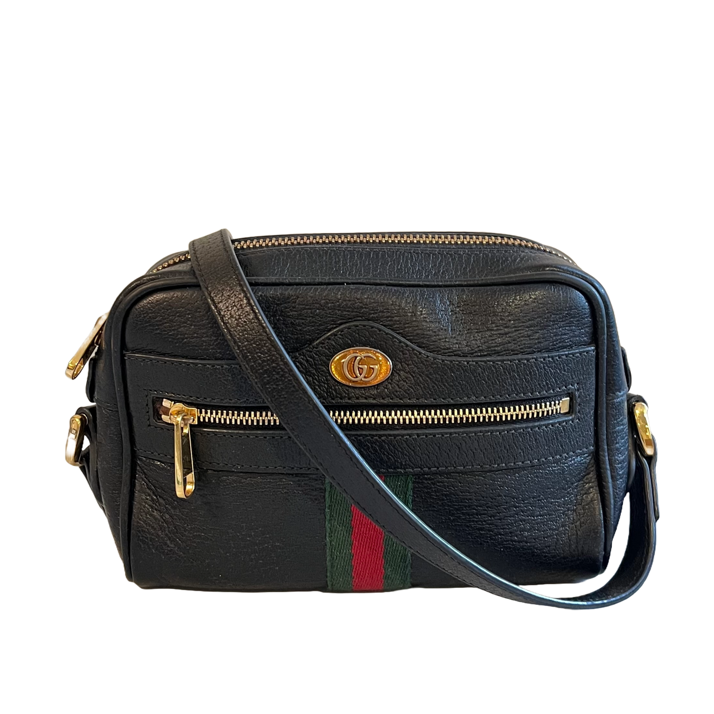 Gucci Ophidia Mini Shoulder Bag, Black Leather