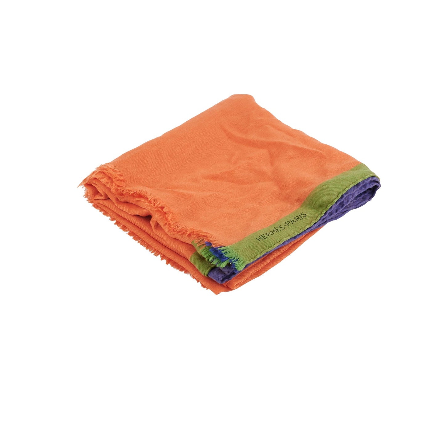 Hermes Orange Cashmere Scarf