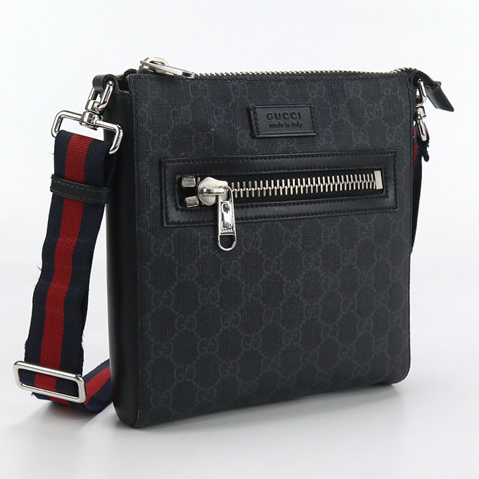 GUCCI GU80351 Small messenger bag GG Supreme Shoulder PVC black mens