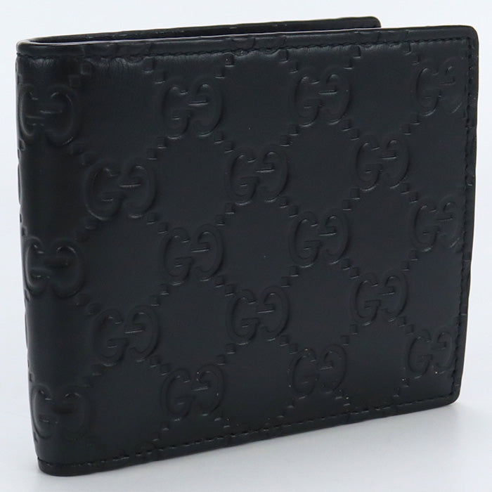 GUCCI 365467 Bi-fold wallet Gucci sima Coin wallet leather black mens