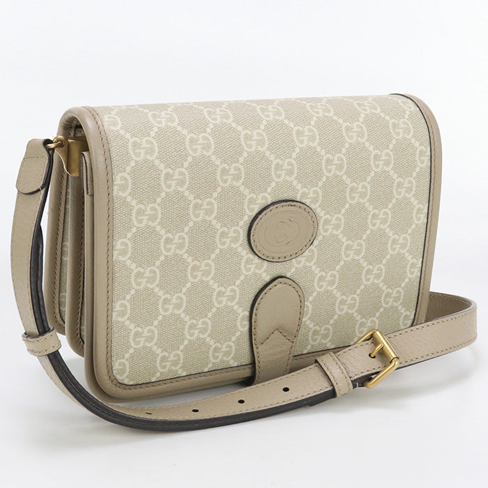 GUCCI 671620 mini crossbody bag Interlocking G Diagonal shoulder bag GG beige