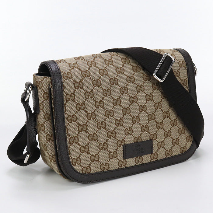GUCCI 449172 Shoulder Bag GG canvas Diagonal beige unisex