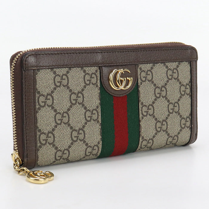 GUCCI 523154 96IWG 8745 Ofidia PurseZip Around GG Supreme beige Women