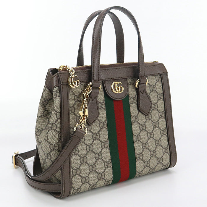GUCCI 547551 Tote Bag Ofidia 2way Small Tote Bag GG Supreme, leather Brown Women
