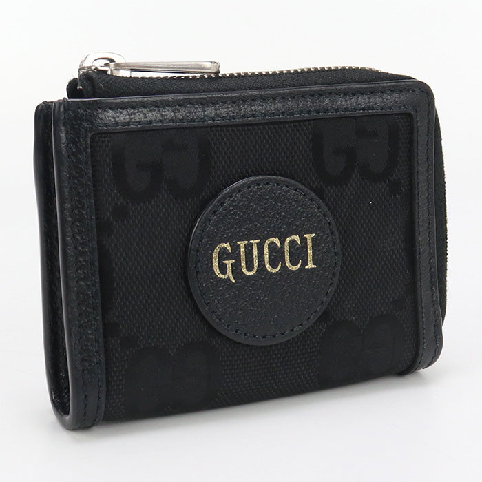 GUCCI GU89280 L-shaped zipper miniwallet Off the gridCoinPocket Nylon Black mens