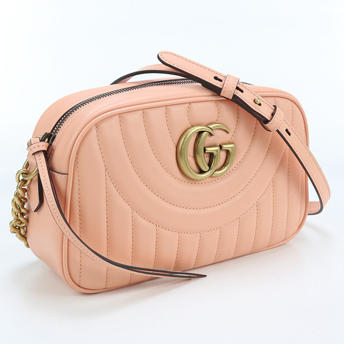 GUCCI GU89433 Small camera bag GG Marmont Shoulder Bag pink Women