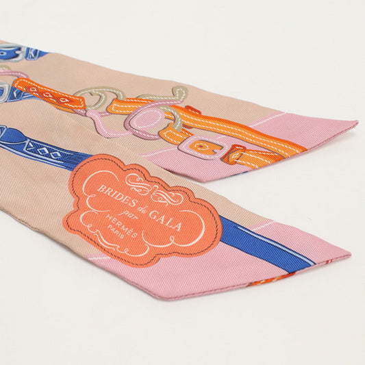 HERMES 063940S Scarf Twilly BRIDES DE GALA APPLIQ shawl silk multi Women