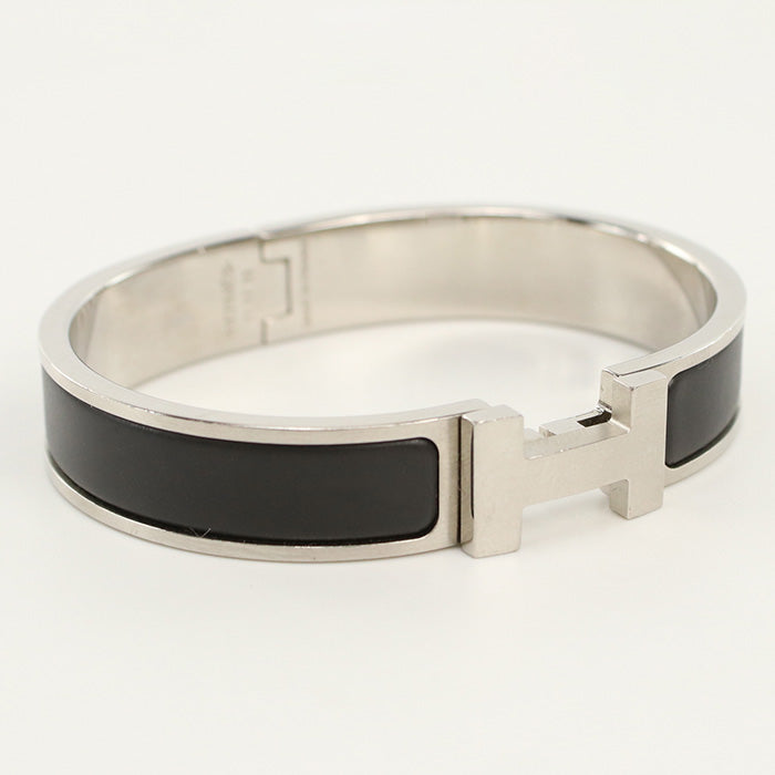 HERMES Bangle Click Clack Click Ash PM Bracelet Thin bangle Palladium Plate Silver Women
