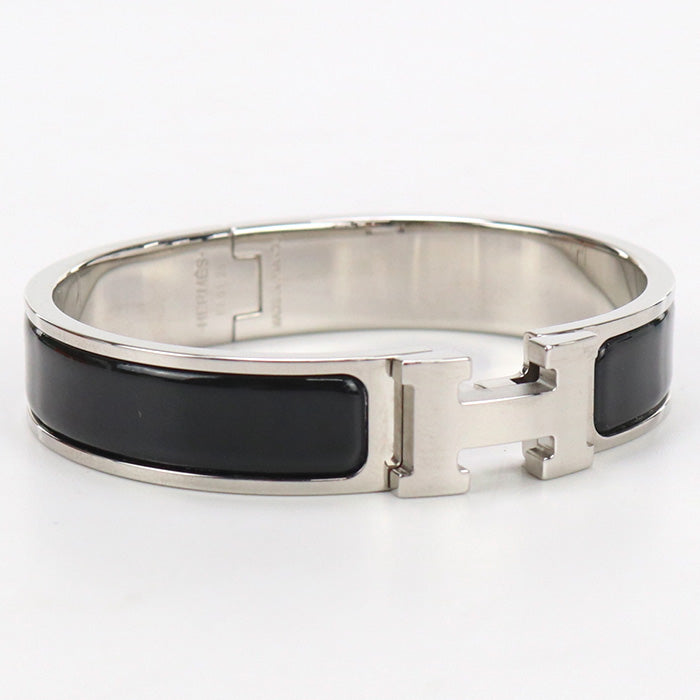 HERMES Click H Bangle/Palladium silver Women