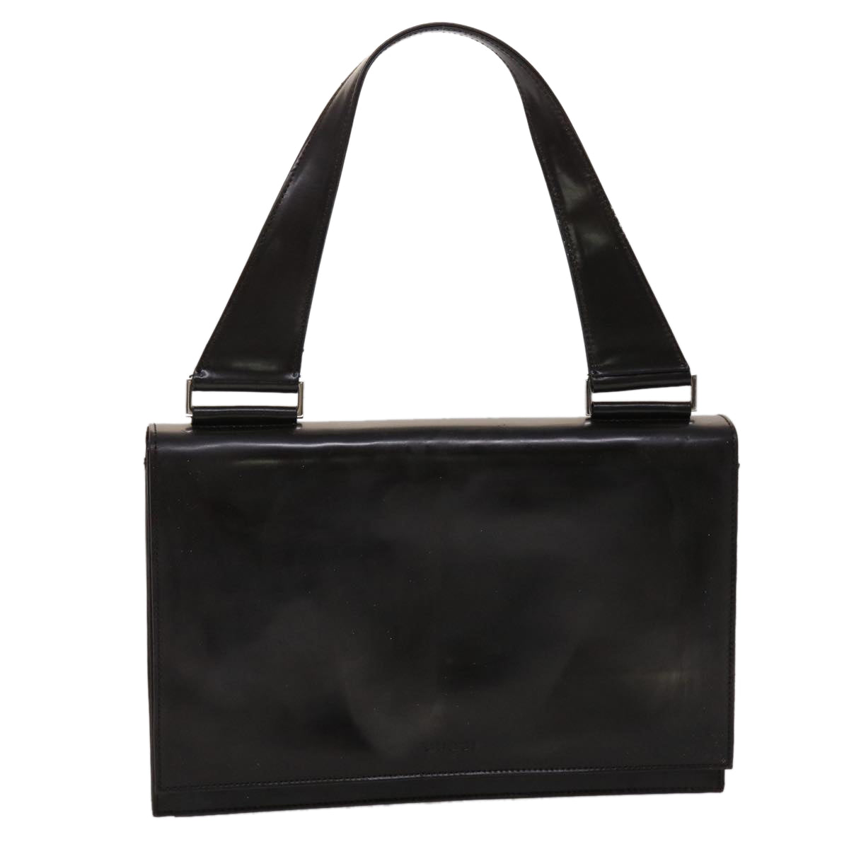 GUCCI Shoulder Bag Patent leather Brown yk7420