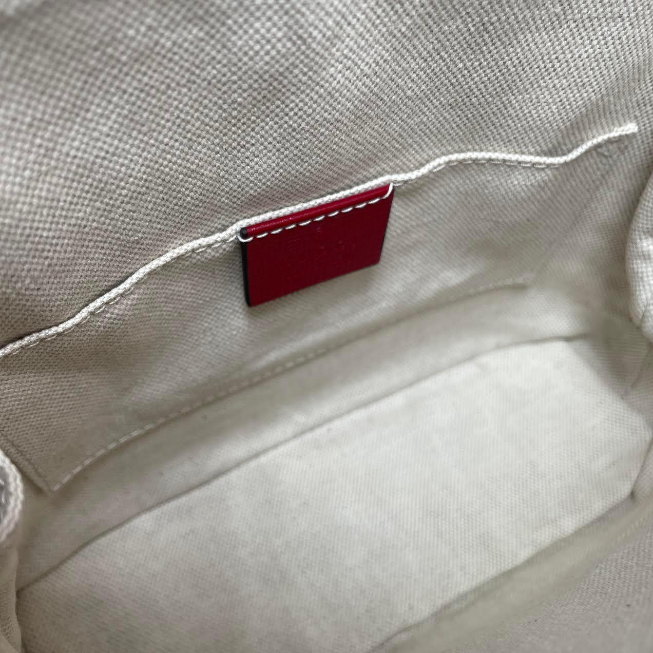 Gucci 1955 Horsebit Tote Supreme GG w/Red