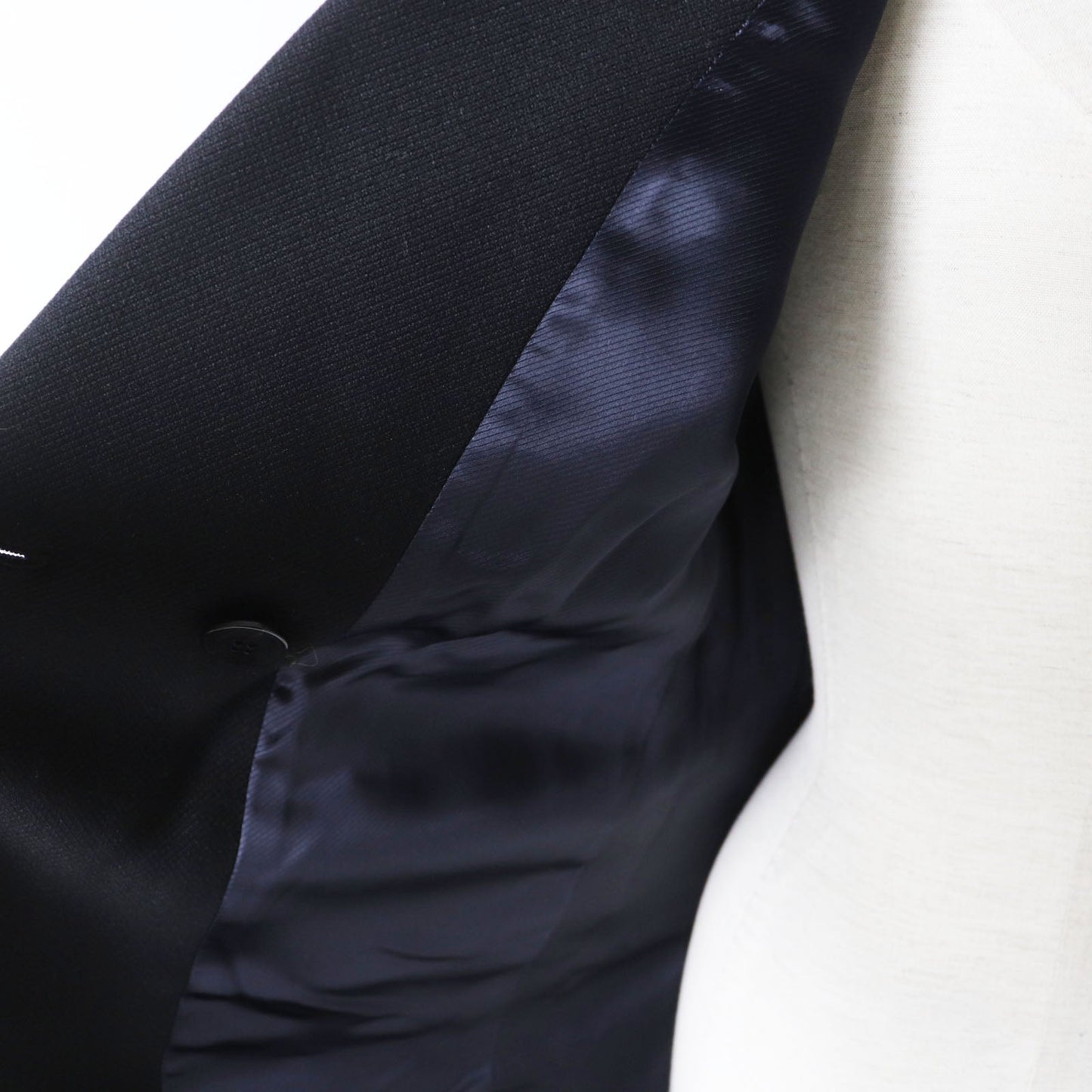 HERMES Double breasted jacket 2H0201DP Outer: 70% nylon, Outer: 30% wool, Collar: 70% wool, 30% rayon, Lining: (Body, Pocket) 85% rayon, 15% silk, Lining: (Sleeve) 100% cupra black Women 34 Used