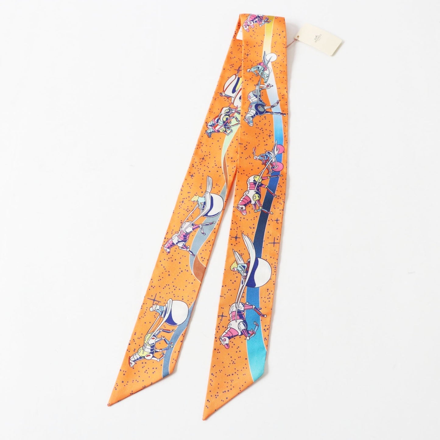 HERMES scarf Main: Silk Orenge/Jaune Twilly Women Used