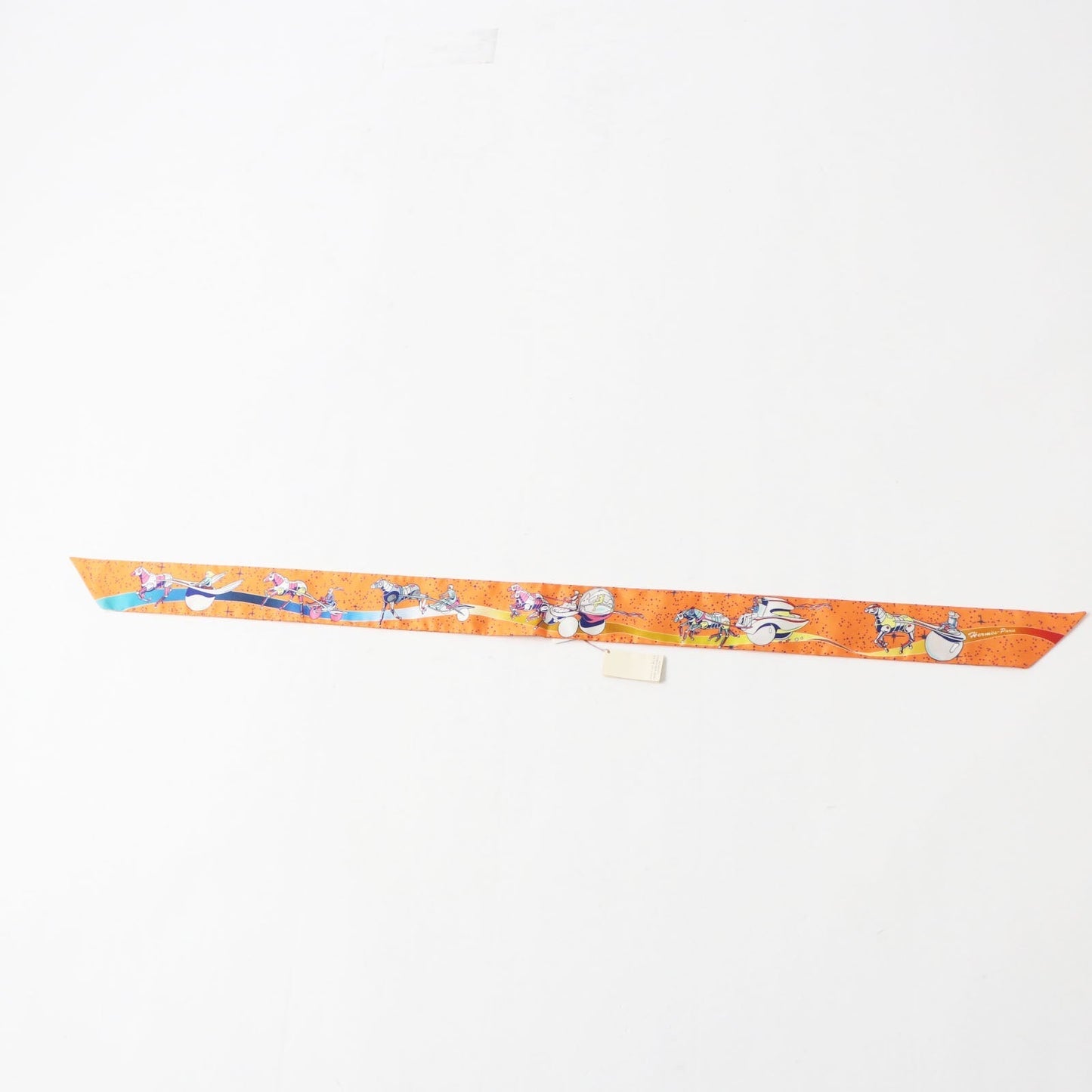 HERMES scarf Main: Silk Orenge/Jaune Twilly Women Used