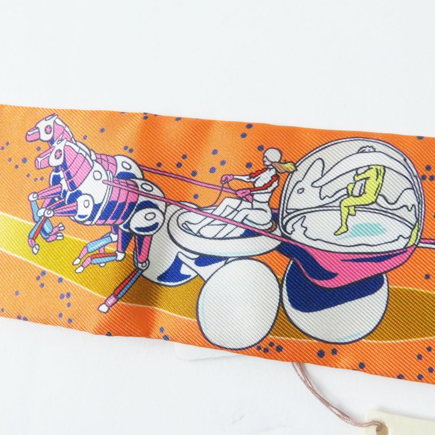 HERMES scarf Main: Silk Orenge/Jaune Twilly Women Used