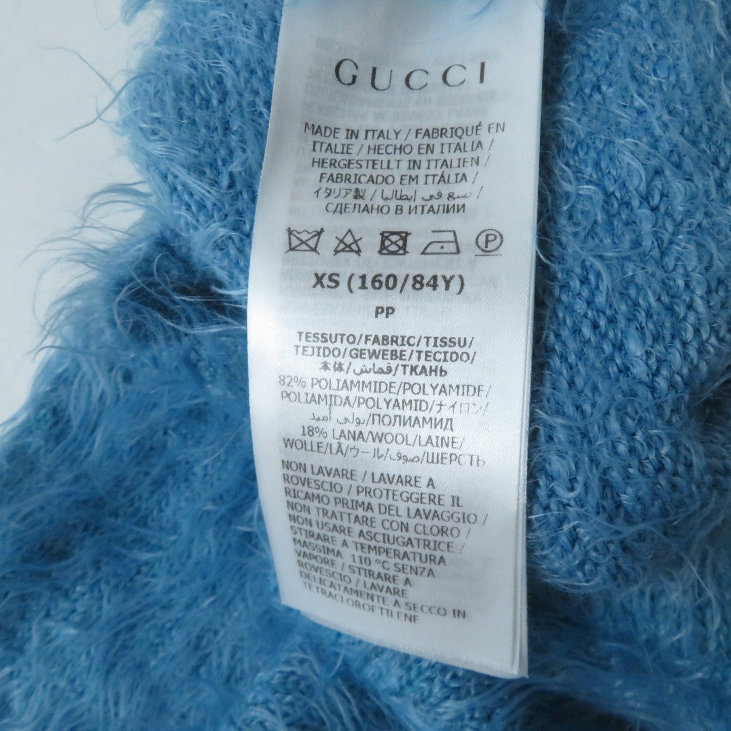 GUCCI knit 695655 Nylon blue XS