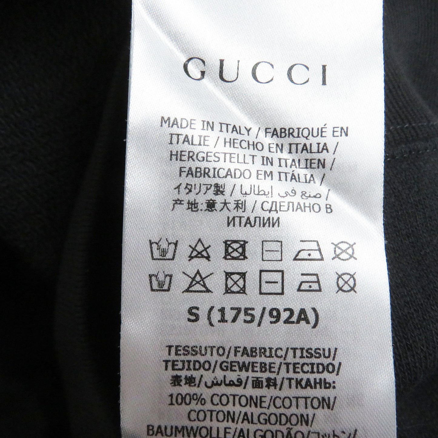 GUCCI Hoodie 626989 cotton black S