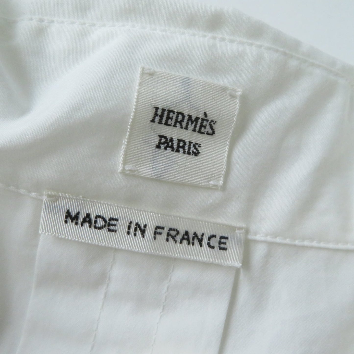 HERMES Short sleeve shirt 2E0607DJ cotton white 36
