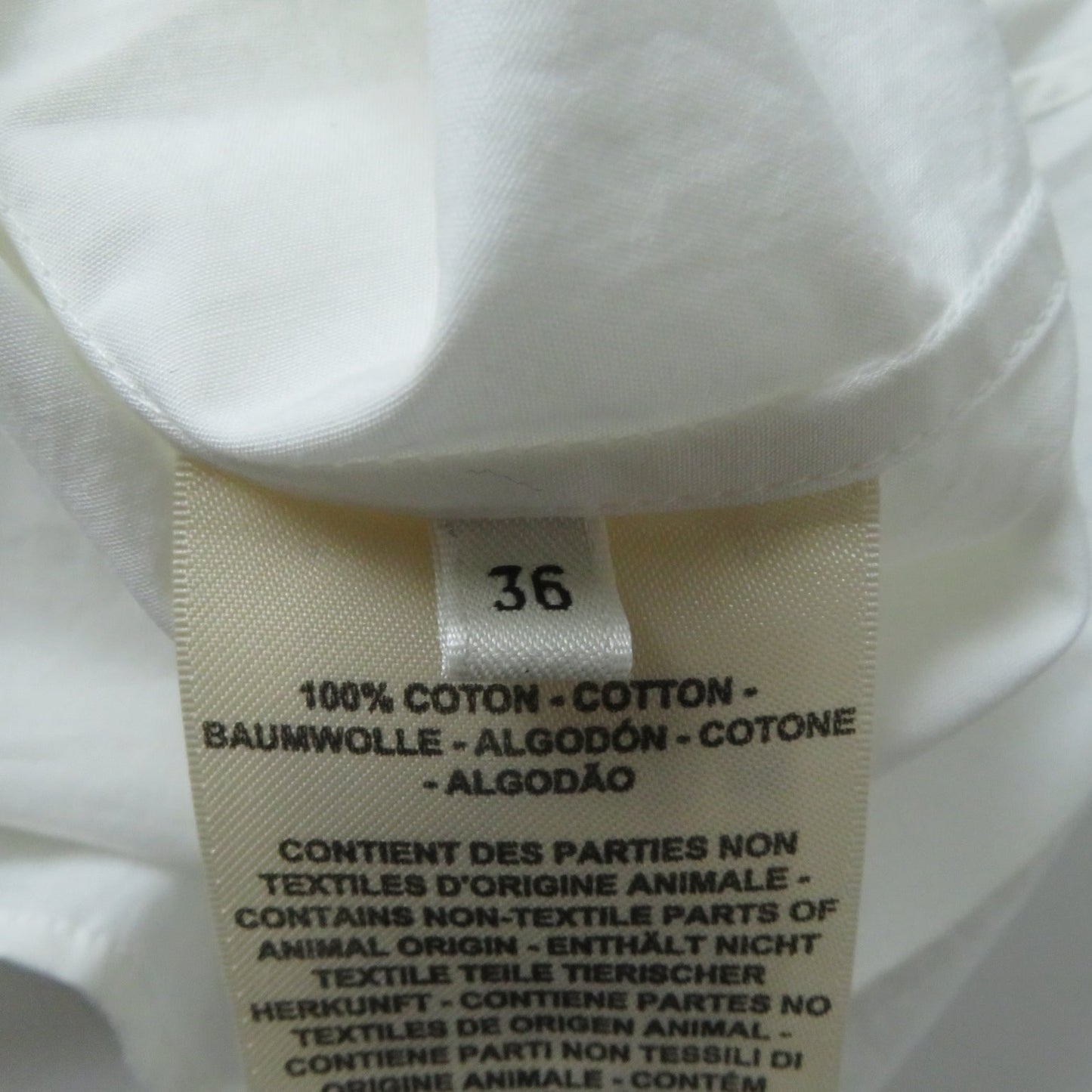 HERMES Short sleeve shirt 2E0607DJ cotton white 36