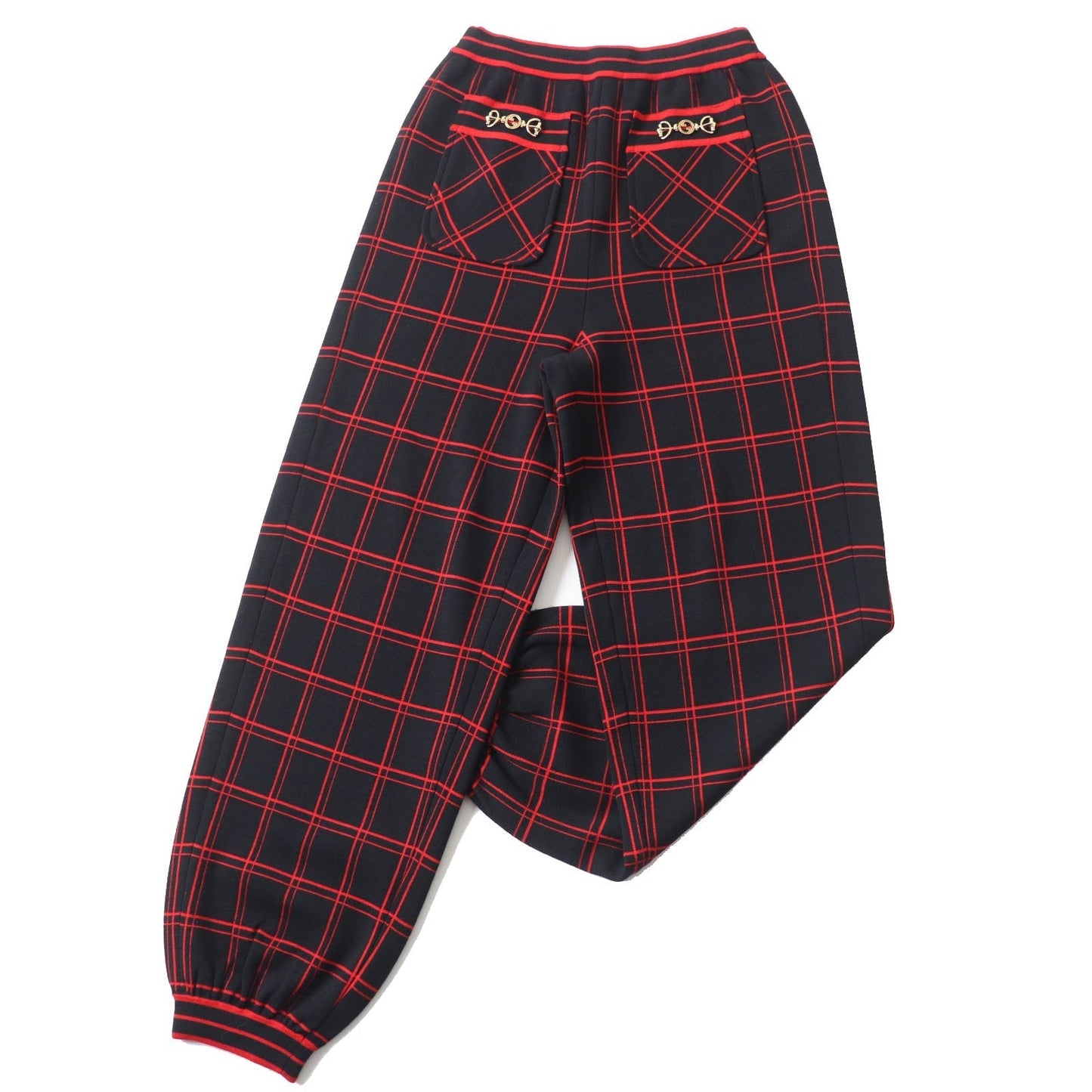 GUCCI Pants 579806 wool Black x red M