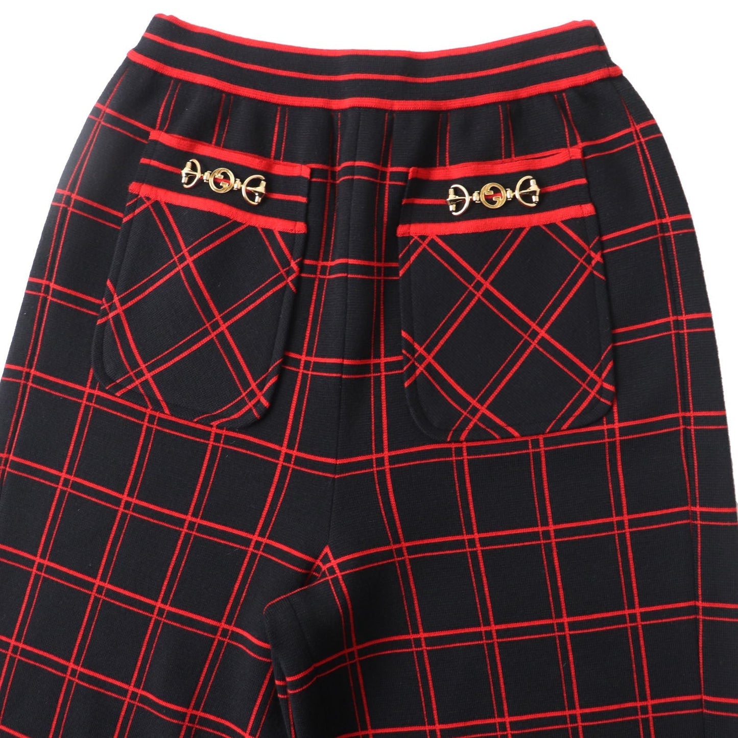 GUCCI Pants 579806 wool Black x red M