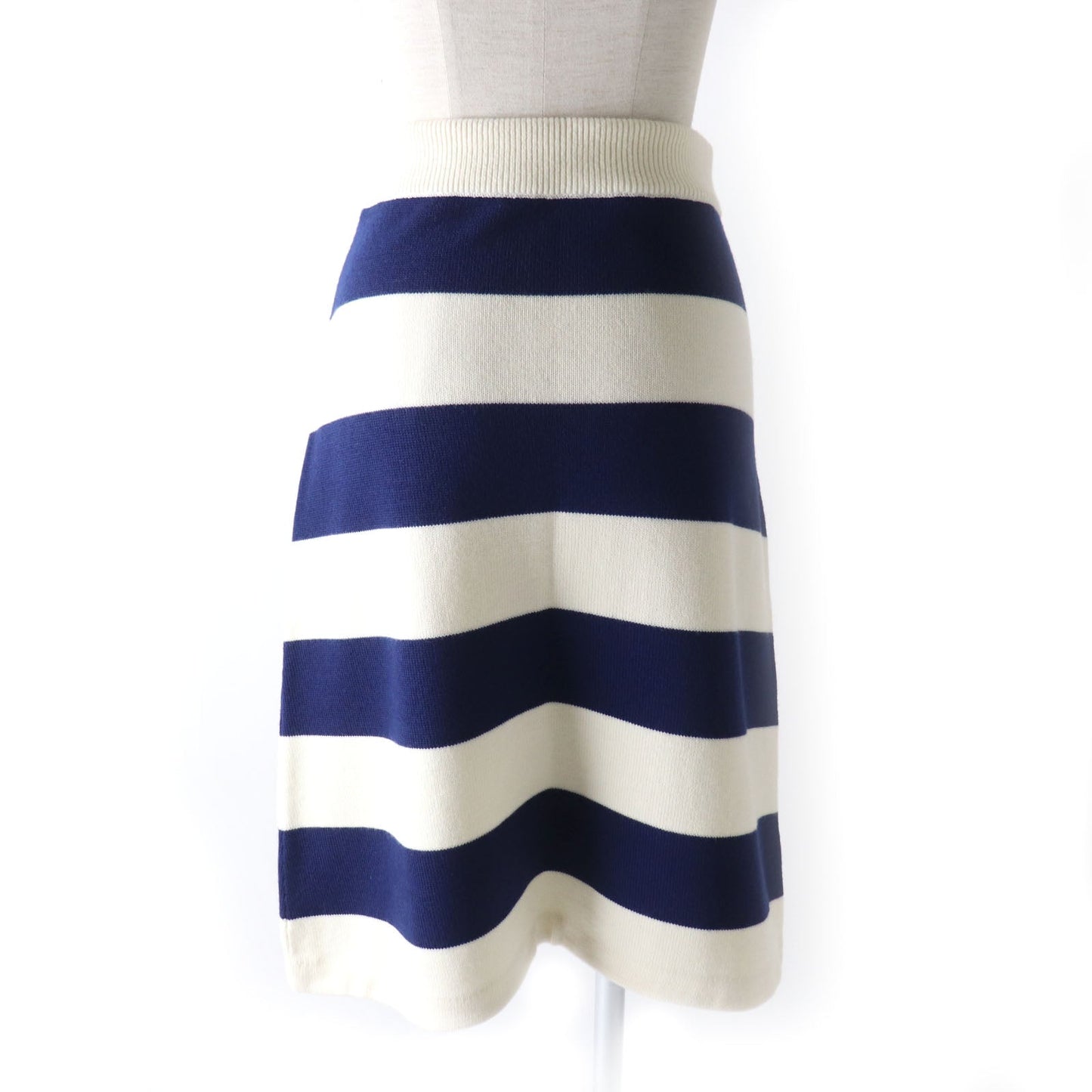 GUCCI skirt 691664 wool Ivoryx navy XS