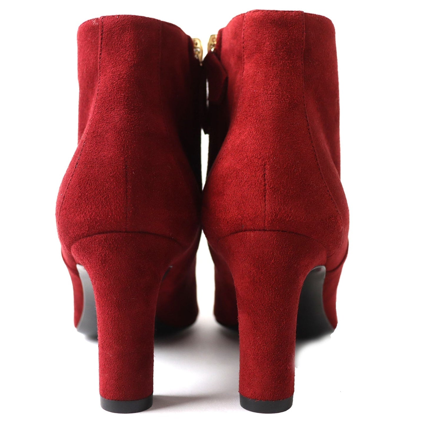 HERMES short boots Suede leather Red type 36.5