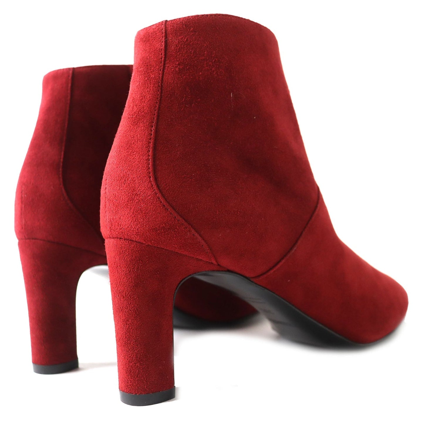 HERMES short boots Suede leather Red type 36.5