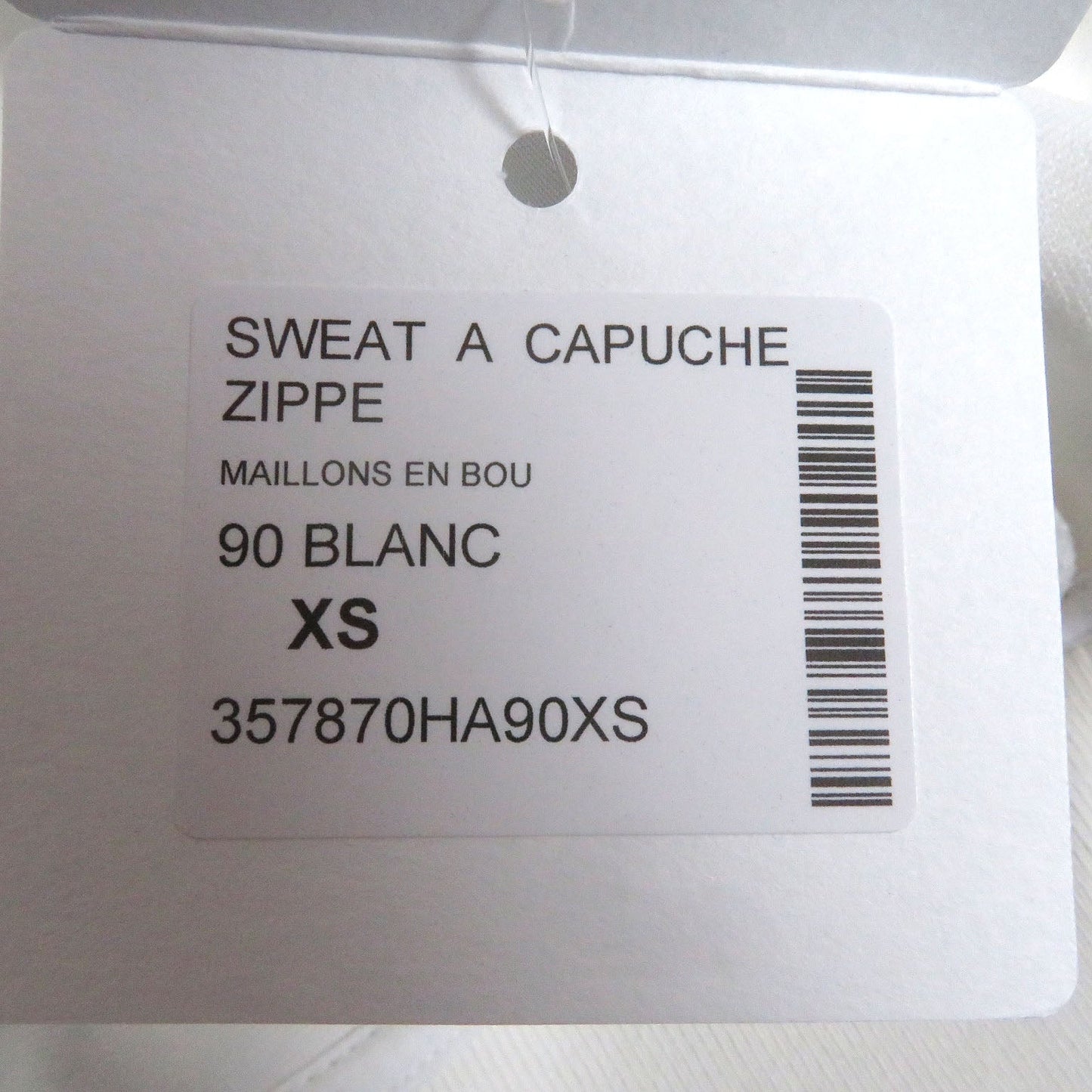 HERMES Hoodie polyamide Bron Maillons en Boucle Aero XS