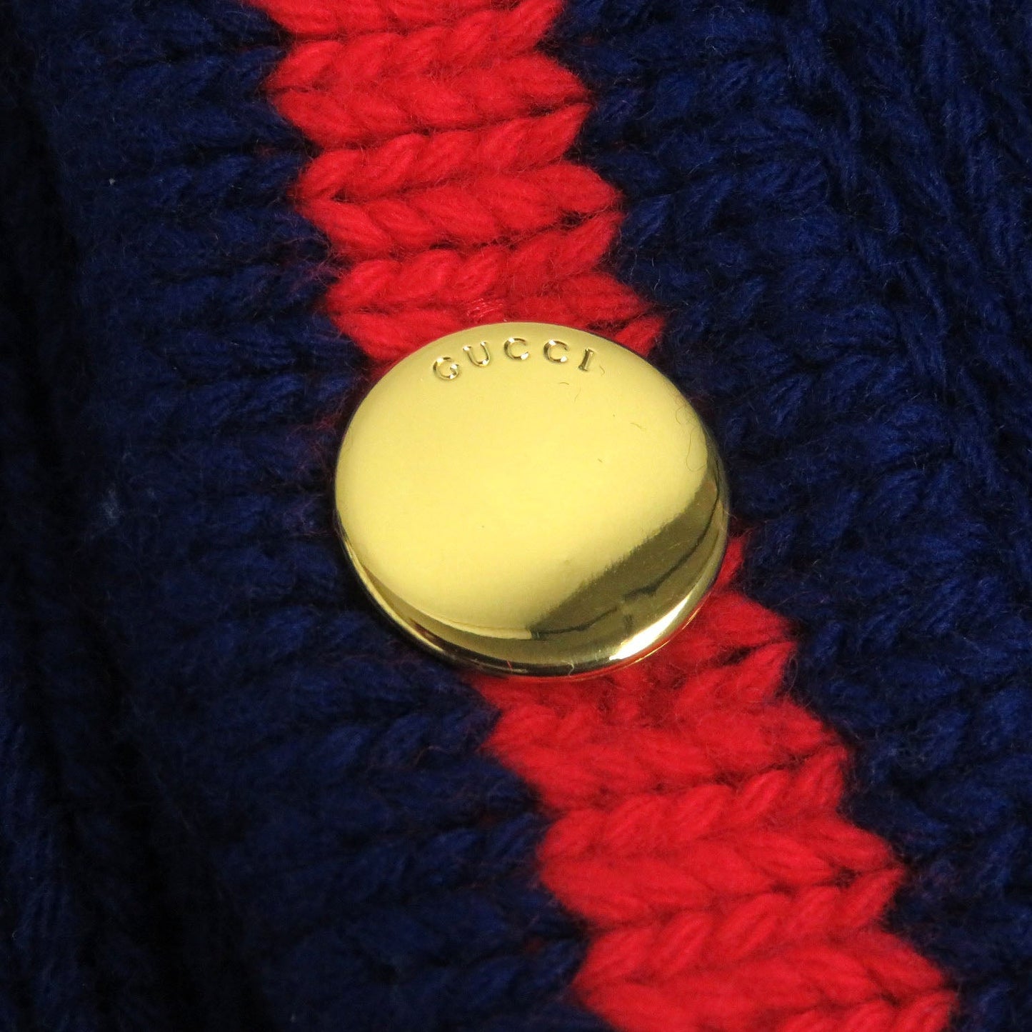 GUCCI cardigan 676389 wool blue L
