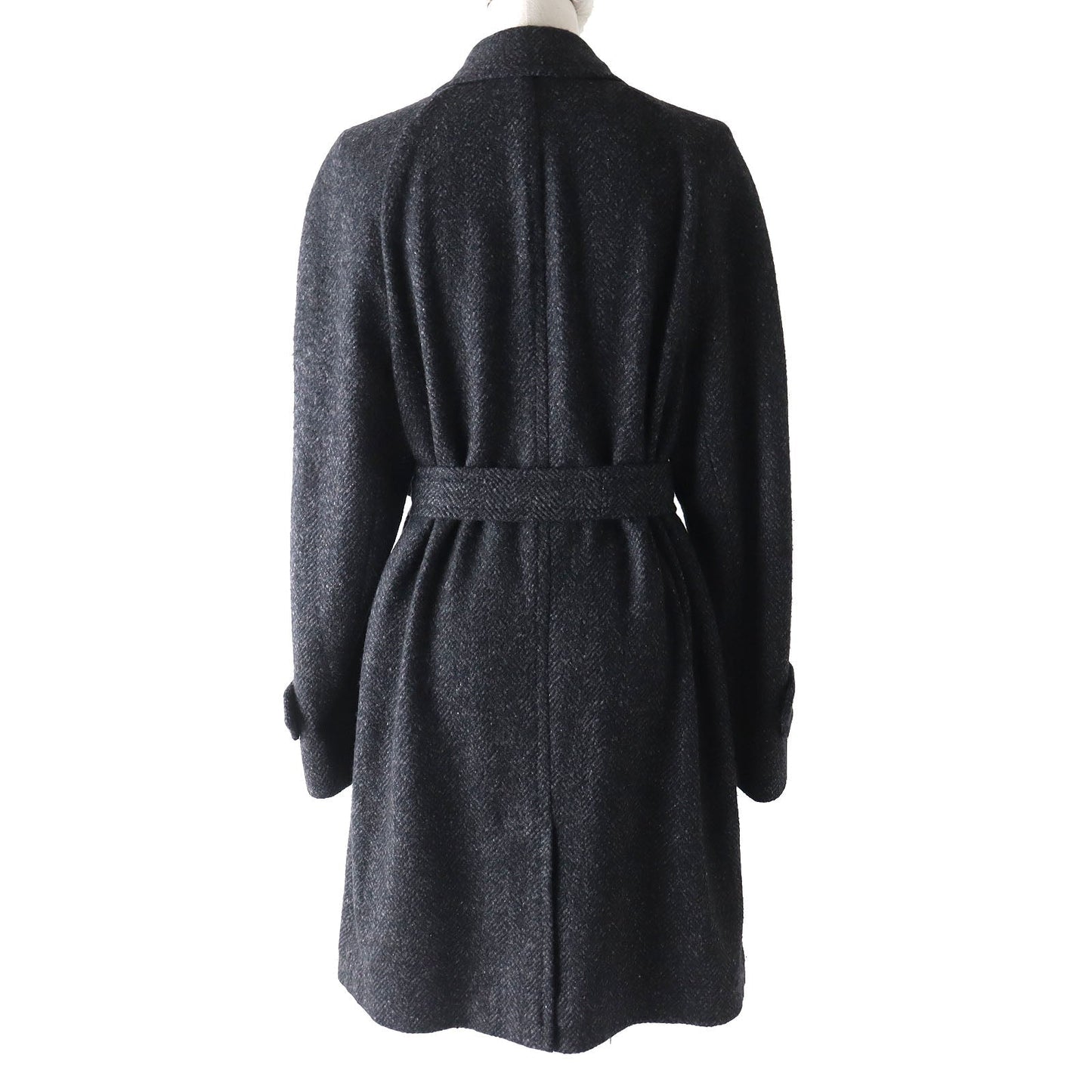HERMES coat Outer: 100% cashmere, Lining: 100% silk Dark gray Women 36 Used