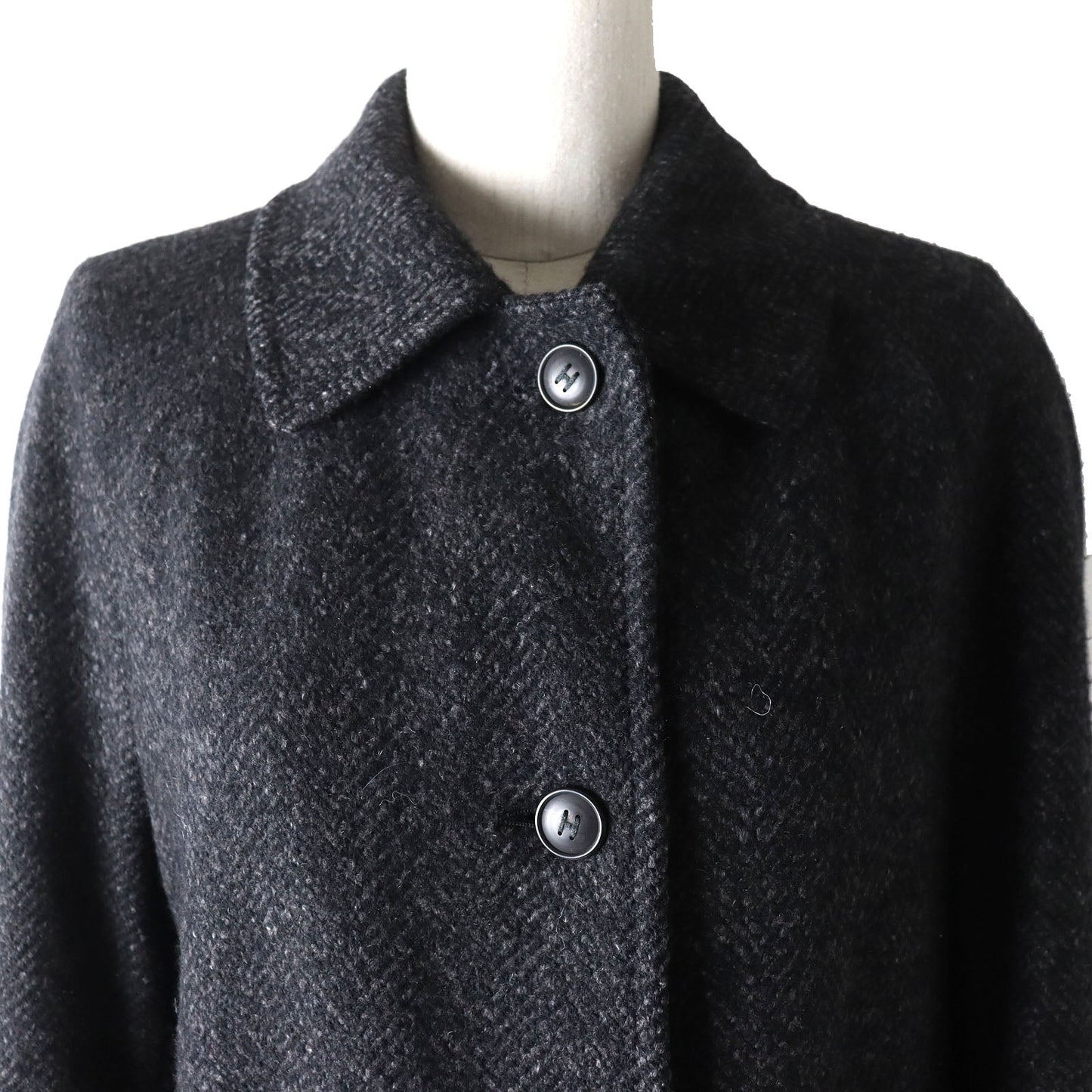 HERMES coat Outer: 100% cashmere, Lining: 100% silk Dark gray Women 36 Used
