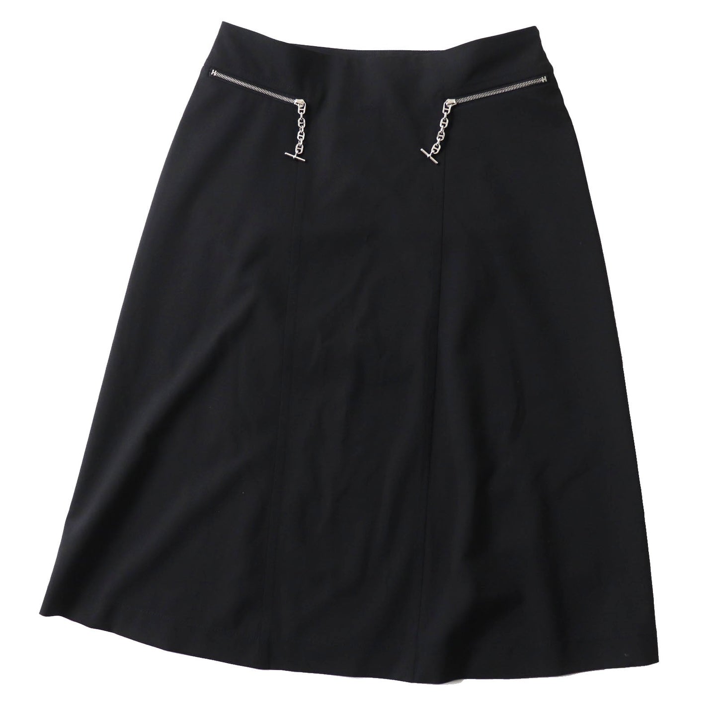 HERMES Tight Skirt wool black 34