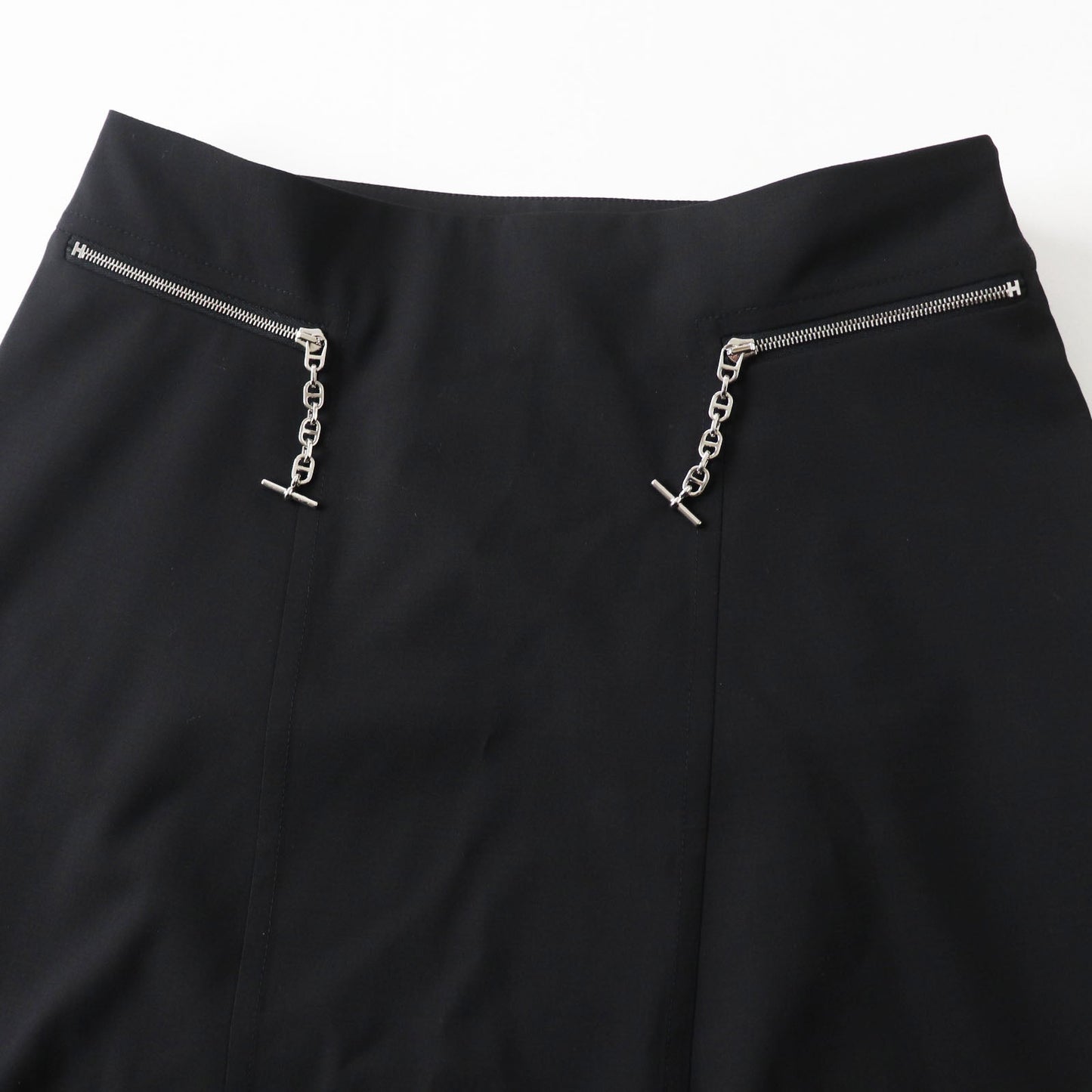 HERMES Tight Skirt wool black 34