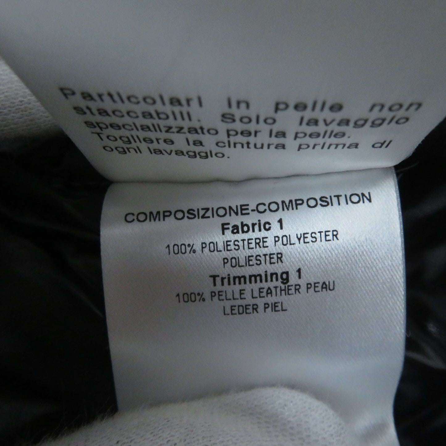 GUCCI Down jacket Outer: 100% polyester, Part: Leather, Lining: 100% polyamide (nylon), Filling: 90% down, Filling: 10% feather black Women 38 Used