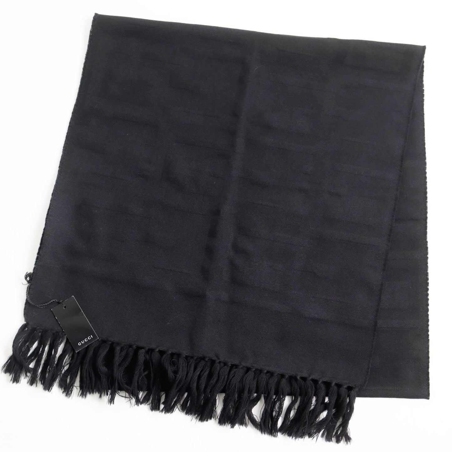 GUCCI Scarf Main: 100% wool black mens Used