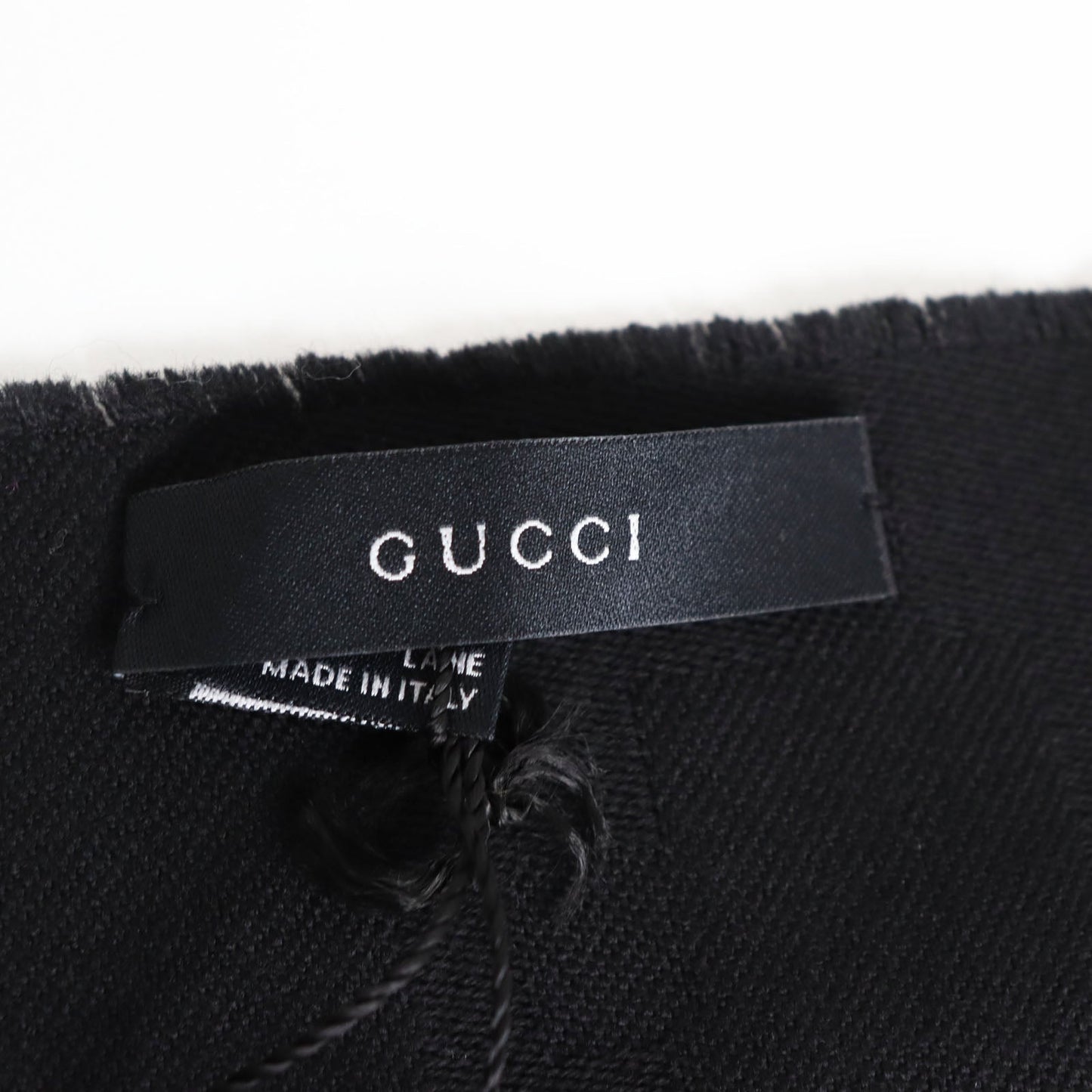 GUCCI Scarf Main: 100% wool black mens Used