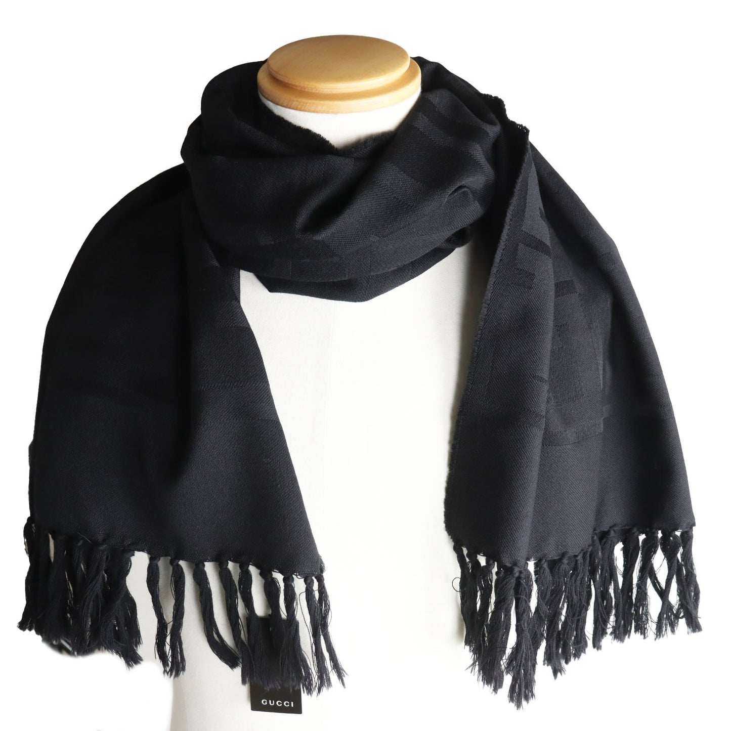 GUCCI Scarf Main: 100% wool black mens Used