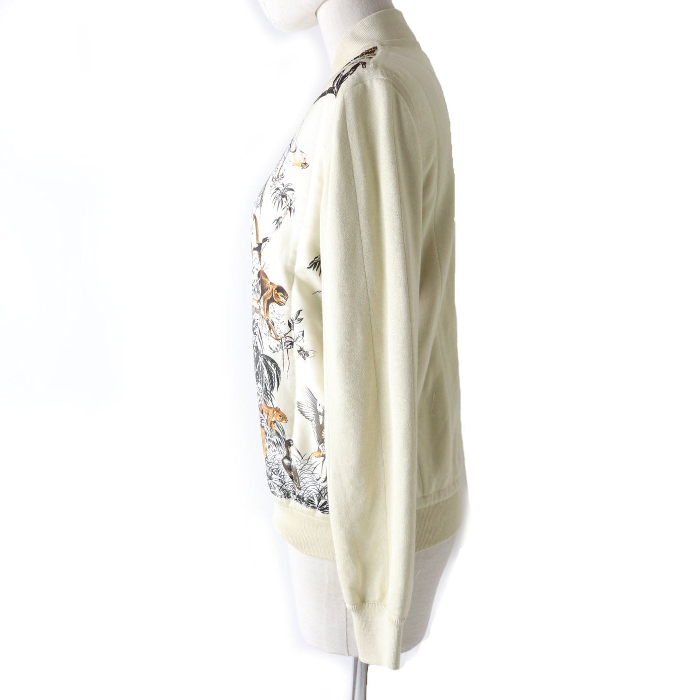 HERMES Nylon jacket silk beige 34